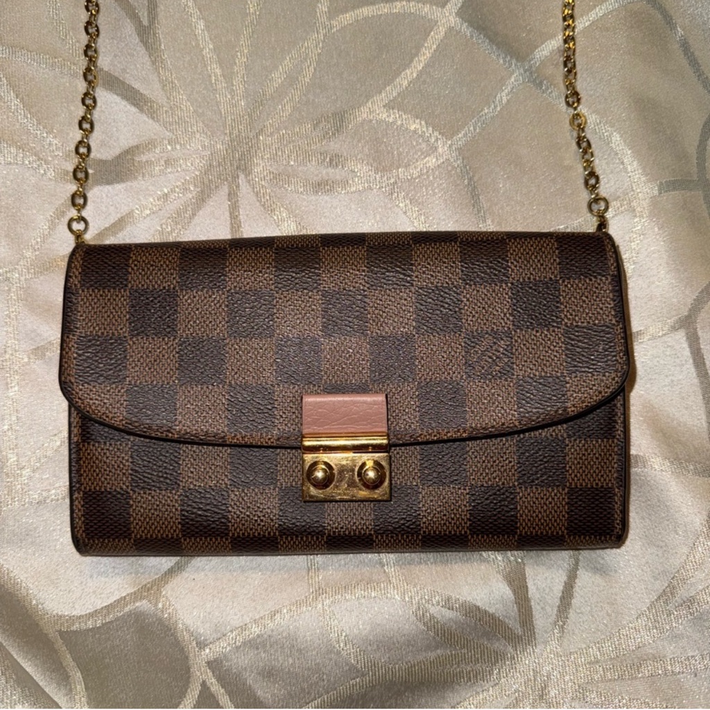 Louis Vuitton Brown Checkered Clutch